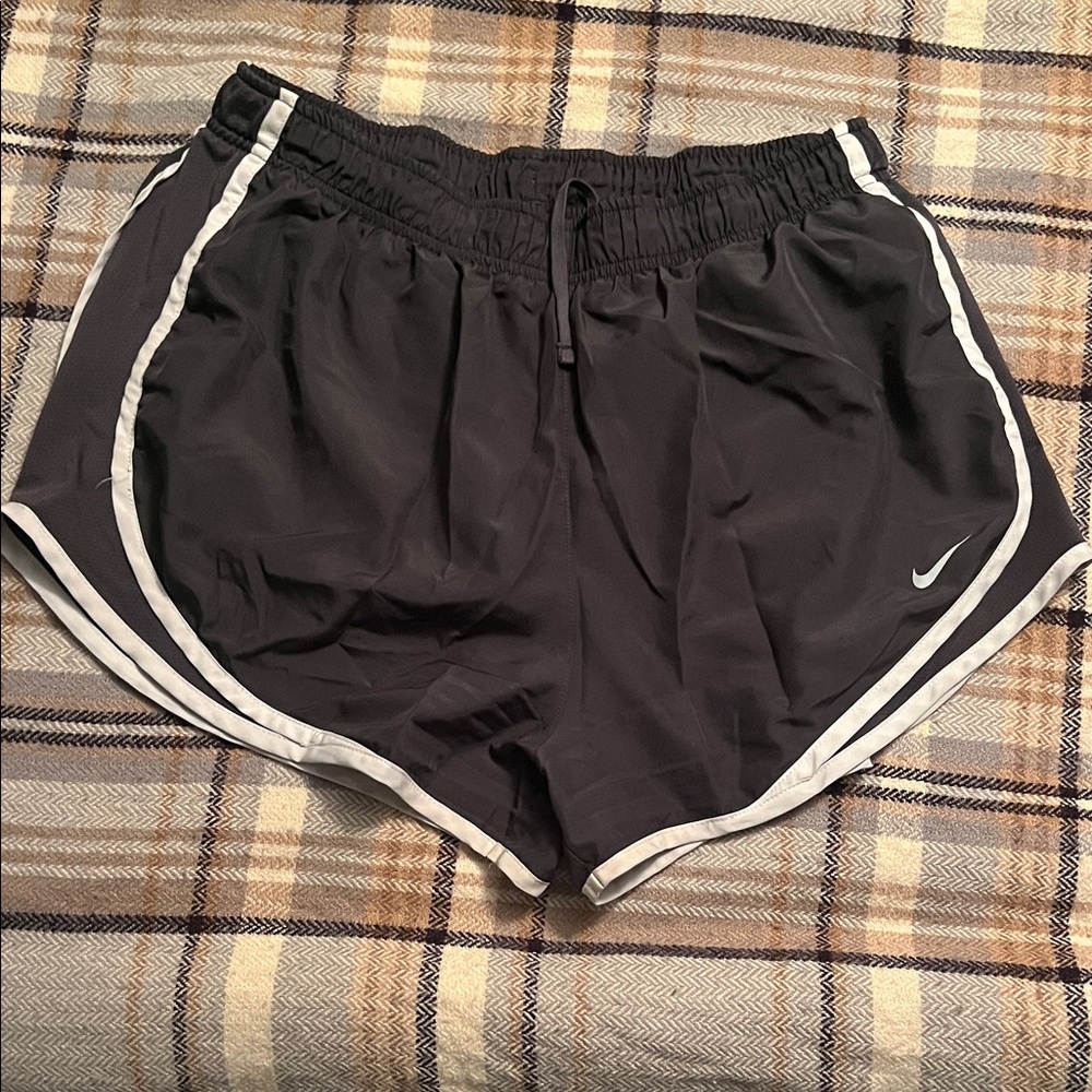 Nike Women's Black Athletic Shorts with White Trim
